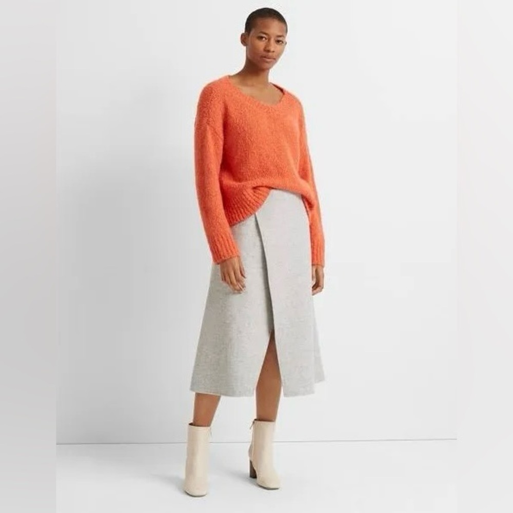 CLUB MONACO Italian Yarn Wool Alpaca Blend Knit Orange Sweater - Size XL / TG